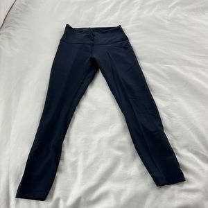 Lululemon Wunder Train Leggings - Navy - 25in (7/8 length) Size 6